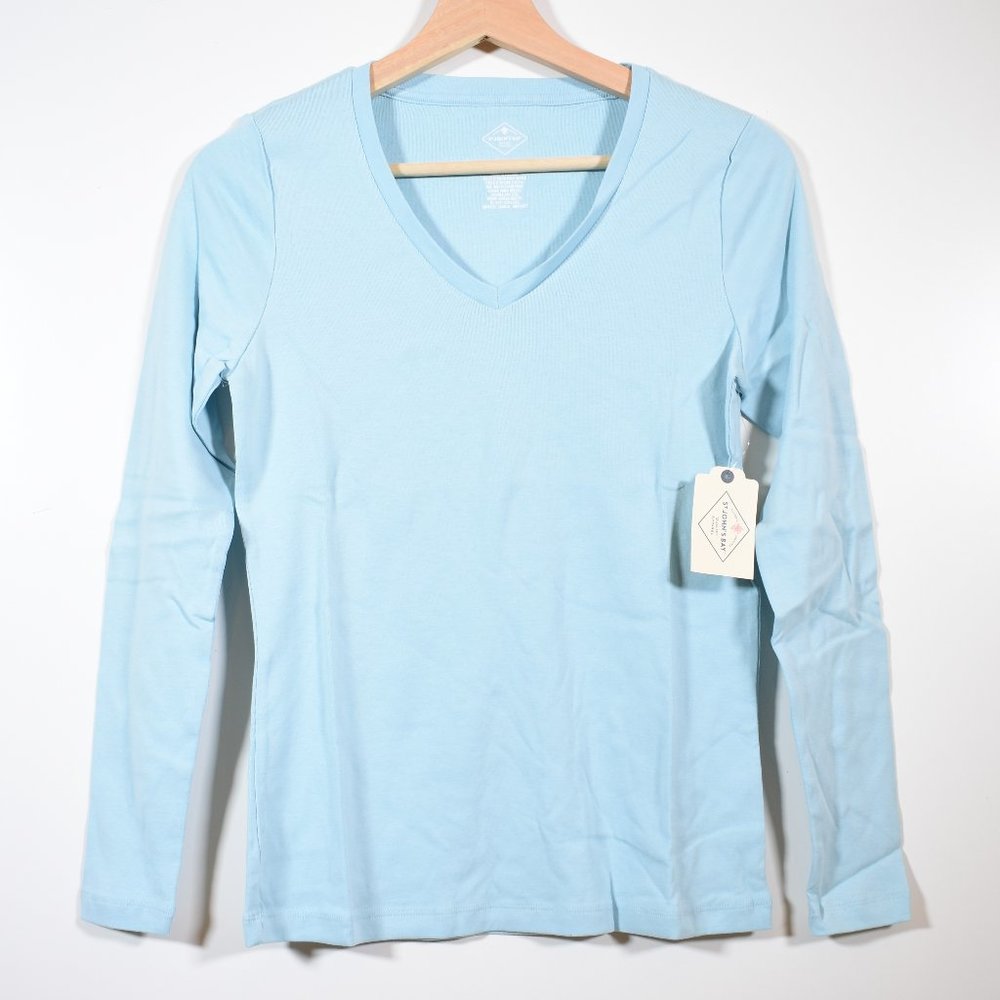 St. John's Bay V Neck Long Sleeve  T-Shirt